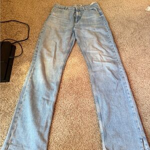 Zara Women's Light Blue Straight Leg Jeans